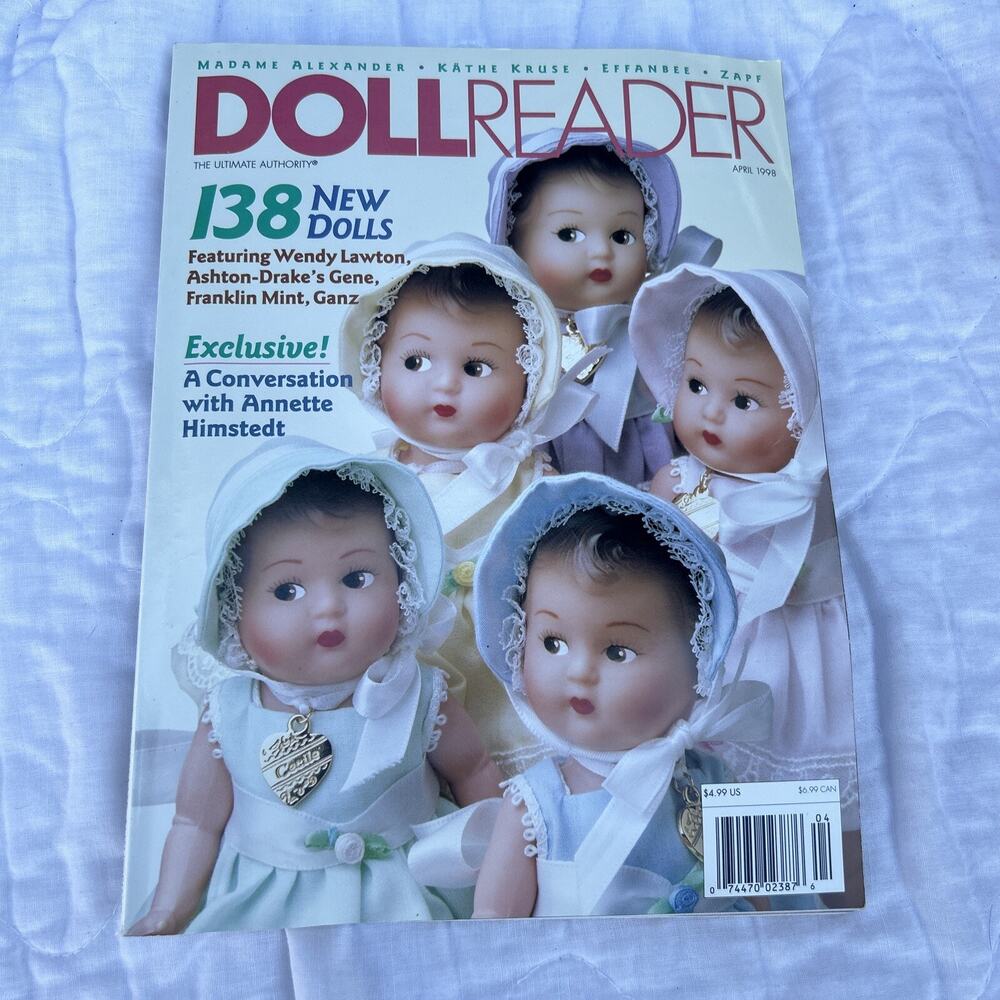 April 1998 Doll Reader Magazine Madame Alexander Lawton Gene Annette Himstedt